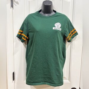 Jagermeister 0 F's Green T-Shirt with Orange Stripes Sz M